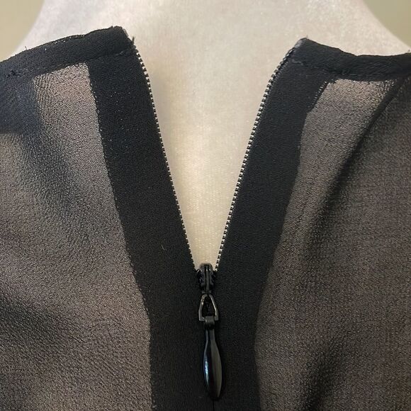 Sandro Black Rapprochement Chain Mesh Mini Dress Size 1 - Picture 7 of 8